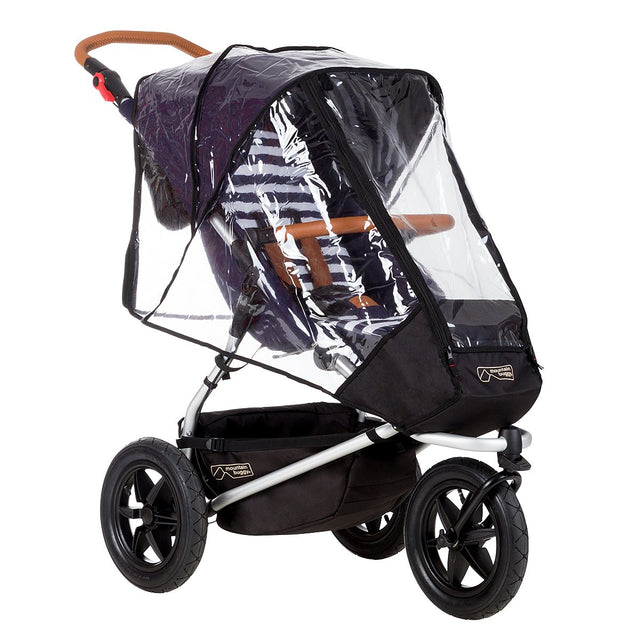 Mountain Buggy storm cover close up on an urban jungle luxury stroller in colour nautical_default