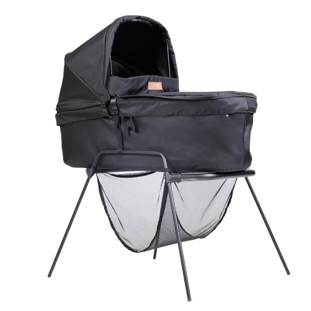mountain buggy carrycot plus on carrycot stand shown in colour black_black