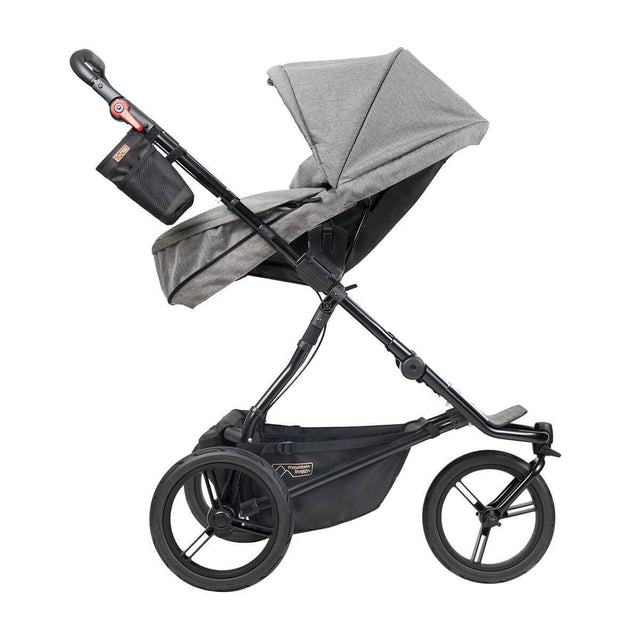 Mountain Buggy urban jungle luxury collection stroller with carrycot plus in parent facing mode in herringbone colour_herringbone
