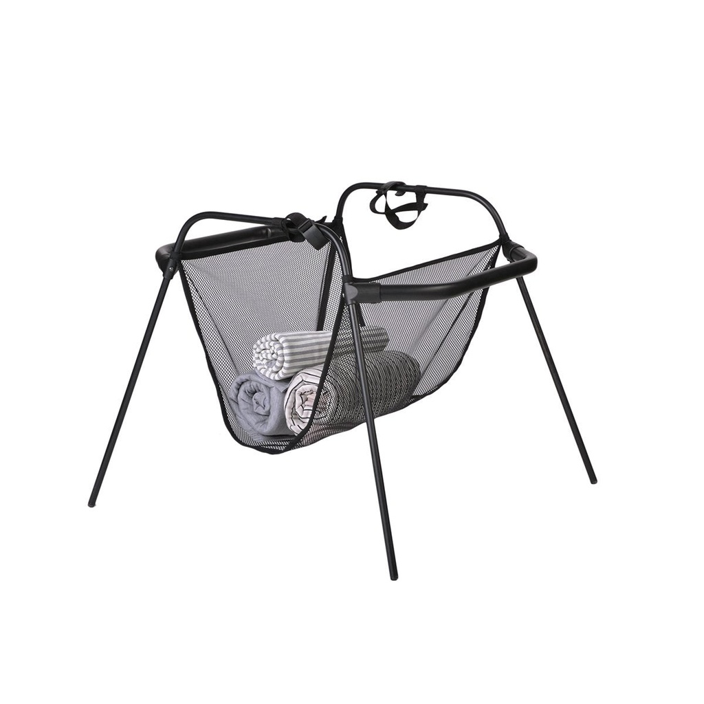mountain buggy carrycot stand for carrycot plus and newborn cocoon 3/4 view_black
