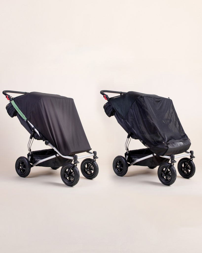 duet™ buggy v4 double sun UV bug mesh & blackout cover set